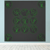 Green Wealth Luck Sigil Series Leinwanddruck (Insitu (Holzboden))