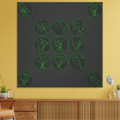 Green Wealth Luck Sigil Series Leinwanddruck (Insitu (Wohnzimmer))