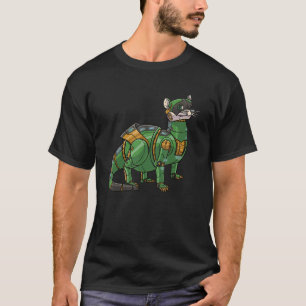 Green Weasel Robot Cyberpunk Cool Animal Robot T-S T-Shirt