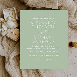 Green Wedding Budget Sage Modern Typografy