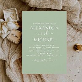 Green Wedding Budget Sage Modern Typografy Flyer