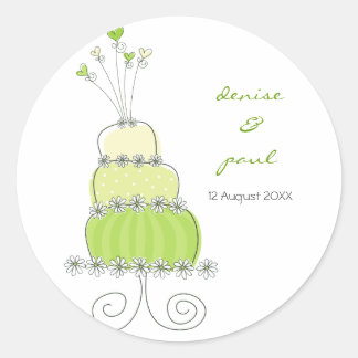 Green Wedding Cake Vielen Dank für Ihr Geschenk La Runder Aufkleber