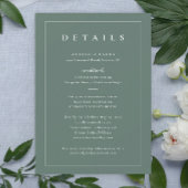Green Wedding Details Karte
