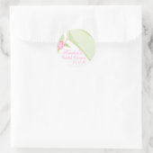 Green Wedding Dress Brautparty Runder Aufkleber (Tasche)