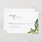Green Wedding Einladung Set RSVP Card (Vorne/Hinten)