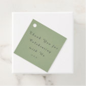 Green Wedding Favor Tag Template Geschenkanhänger (Beispiel)