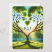 Green Wedding Flat Save the Date Card (Vorderseite)