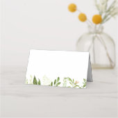 Green Wedding Food Label Cards, rustikale Vegetati Platzkarte (Rückseite)