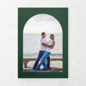 GREEN Wedding Invite Program Menu UAWG Foto Dreifach Gefaltete Einladung (Cover)