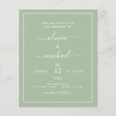 Green Wedding mit Foto Einladung Fl. Flyer (Vorne)