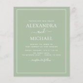Green Wedding mit Foto Einladung Fl. Flyer (Vorne)