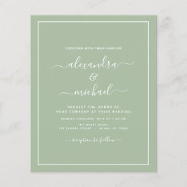 Green Wedding Modern Typografy Flyer