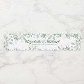 Green Wedding Personalisiert Water Flasche Label Wasserflaschenetikett (Einzelnes Label)