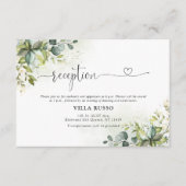 Green Wedding Reception Enclosure Card Begleitkarte (Vorderseite)