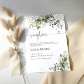 Green Wedding Reception Enclosure Card Begleitkarte