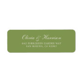 Green Wedding Return Address Label (Vorne)