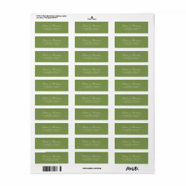 Green Wedding Return Address Label