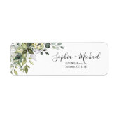 Green Wedding Return Address Label (Vorne)