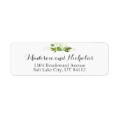 Green Wedding Return Address Label Rustikale Veget (Vorne)