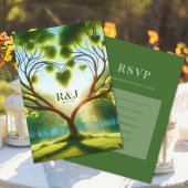Green Wedding RSVP Enclosure Card Begleitkarte