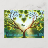 Green Wedding RSVP Enclosure Card Begleitkarte (Vorderseite)