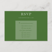 Green Wedding RSVP Enclosure Card Begleitkarte (Rückseite)