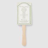 Green Wedding Striped Program Fächer (Rückseite)