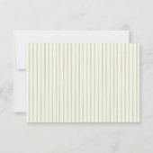 Green Wedding Striped QR code RSVP Card Karte (Rückseite)