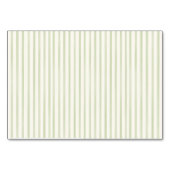 Green Wedding Striped Table Card Tischnummer (Rückseite)
