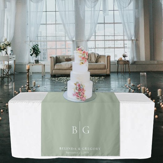 Green Wedding Sweetheart Table Runner Decor Sign Wandteppich