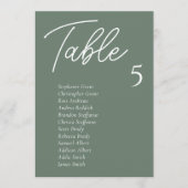 Green Wedding Table Cards Einladung (Vorderseite)