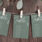Green Wedding Table Cards Einladung