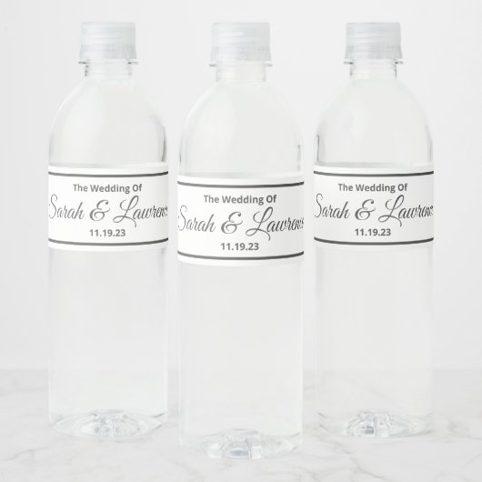 Green Wedding Water Flasche Labels Wasserflaschenetikett (Flaschen)