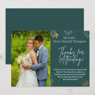 Green Wedle Couple Foto Vielen Dank, dass Sie eine Dankeskarte