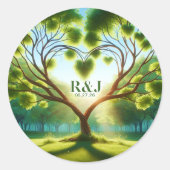 Green Wedle Couple Monogram Sticker (Vorderseite)