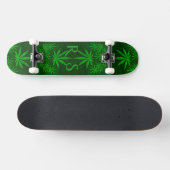 Green Weed Monogramed Skateboard (Horizontal)