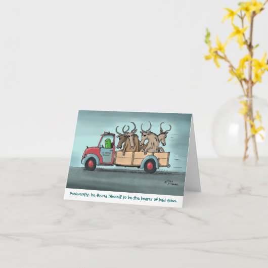 Green Weenii "Bad Gnus" Note Card Karte (Gelbe Blume)