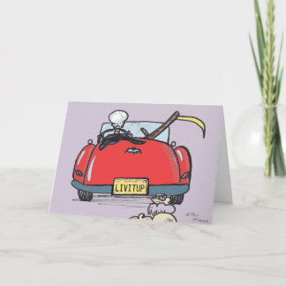 Green Weenii "Death take a Holiday" Get-Well-Card Karte