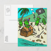 Green Weenii "Pirate Party" Postkarte (Vorne/Hinten)