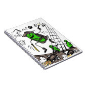 Green Weenii "Pirates" Spiral Notebook Notizblock (Rechte Seite)