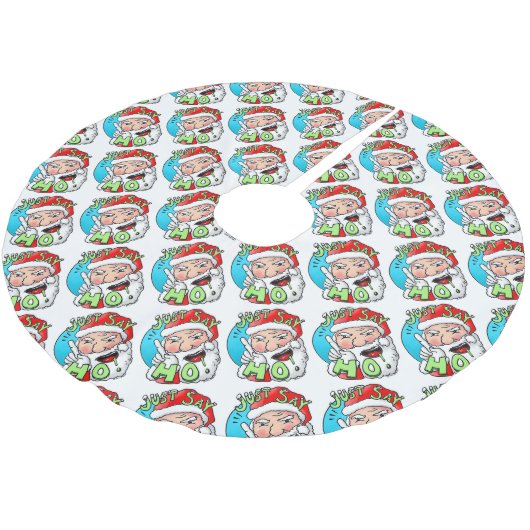 Green Weenii "Sag einfach HO!" Weihnachtsbaumrock Polyester Weihnachtsbaumdecke (Schrägansicht)