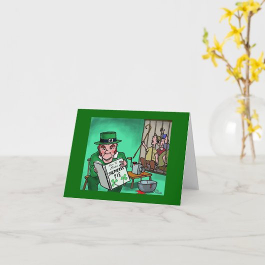 Green Weenii "Shepherds Pie" Note Card Karte (Gelbe Blume)