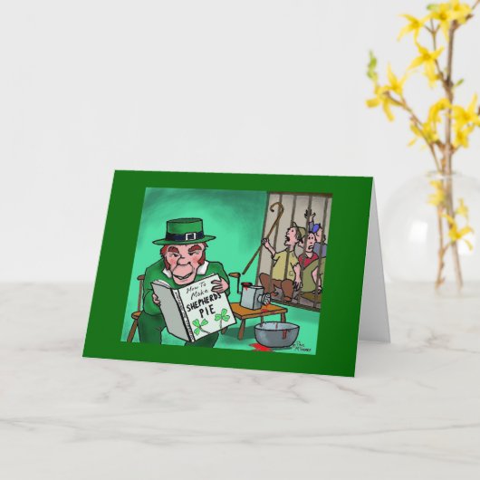 Green Weenii "Shepherds Pie" St Patrick's Day Card Karte (Gelbe Blume)