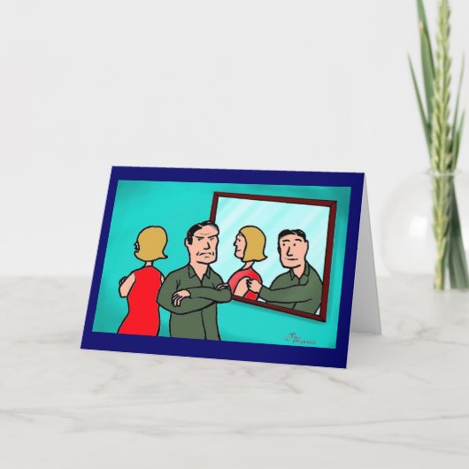 Green Weenii "Time to Reflection" Grußkarte Karte (Vorderseite)