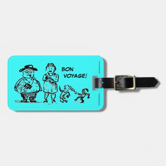 Green Weenii "Touristen" Gepäckmarke Gepäckanhänger (Vorderseite horizontal)