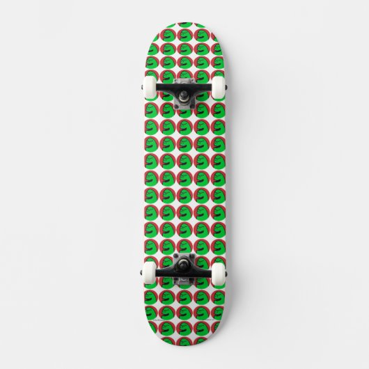 Green Weenii "Weenii Head" Skateboard (mit Rädern) (Vorderseite)