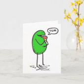 Green Weenii "Yum" Note Card Karte (Gelbe Blume)