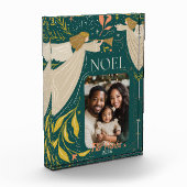 Green Weihnachten Holiday Postkarte 2 Fotoblock (Links)