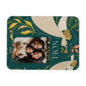 Green Weihnachten Holiday Postkarte Magnet (Horizontal)