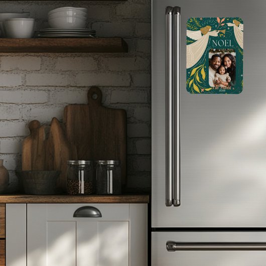 Green Weihnachten Holiday Postkarte Magnet